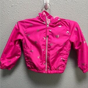 Pink Platinum Girls' Pink Jacket with Silver Butterfly Accents